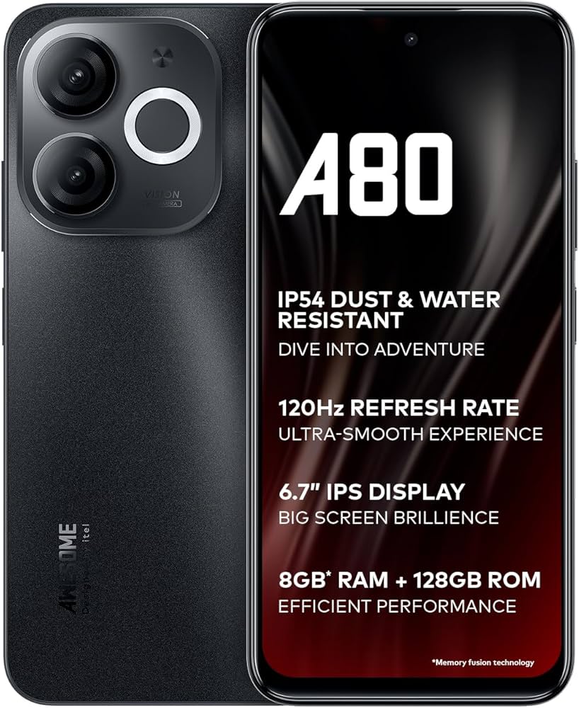 CELULAR A80 ITEL COLOR BLACK 8GB DE RAM 128GB